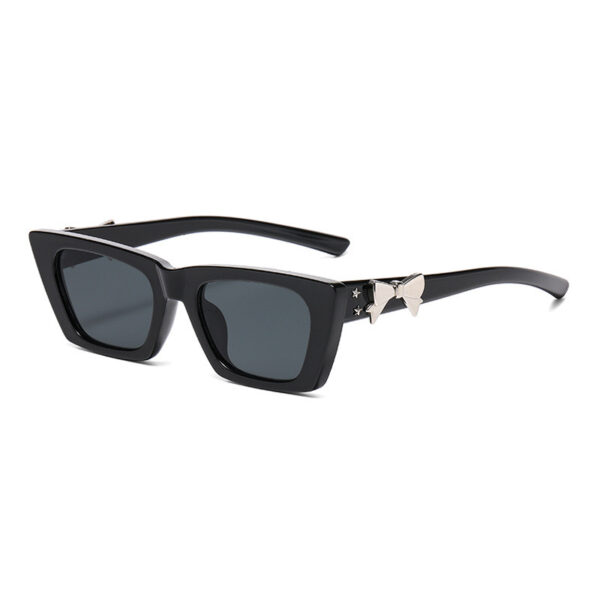 YJ021 Sunglasses Cat Eye Frame Bow Inlay