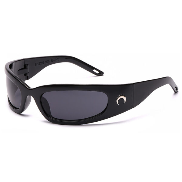 YJ046 Sunglasses Fashionable Futuristic Crescent Decoration - 图片 3