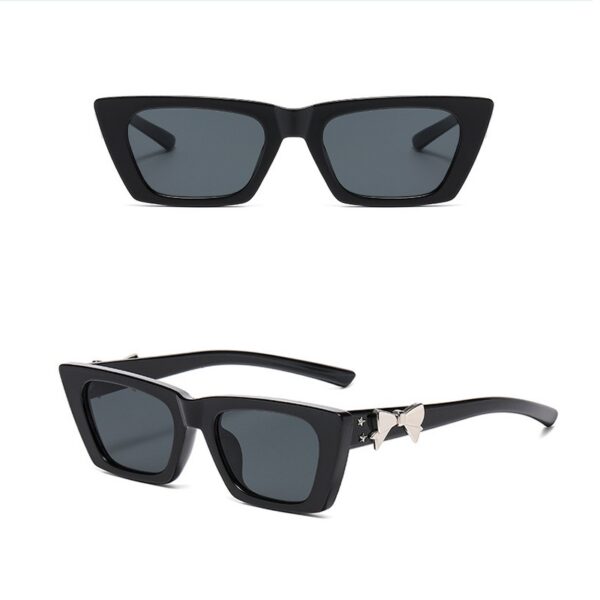 YJ021 Sunglasses Cat Eye Frame Bow Inlay - Image 2