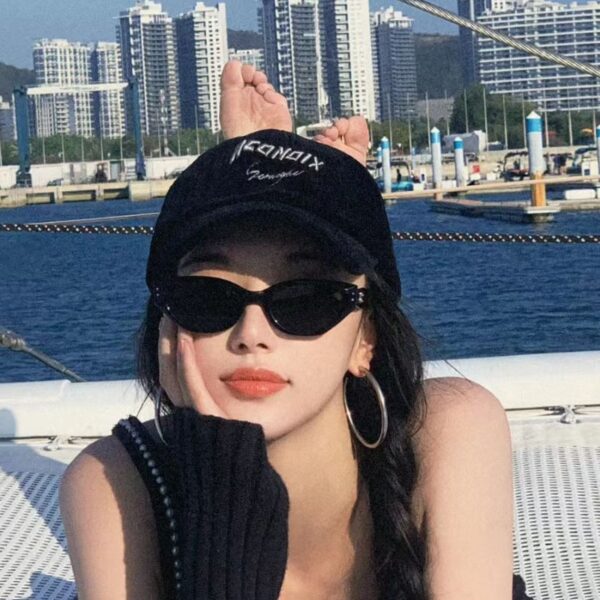 YJ029 Sunglasses Fashionable Retro Cat Eye Frame - 图片 2