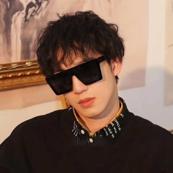 YJ064 Sunglasses Fashionable Integrated Lens Design - 图片 2