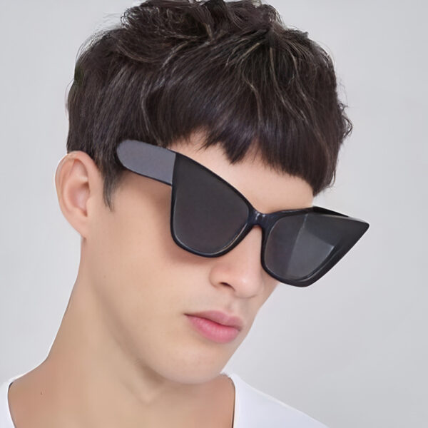 YJ035 Sunglasses Exaggerated Cat Eyes Large Frame - 图片 2