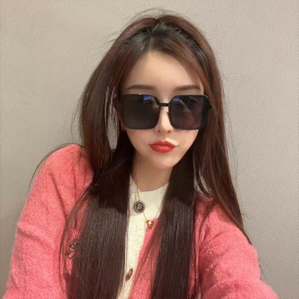 YJ065 Sunglasses Fashionable Large Simple Frame Unisex - 图片 2