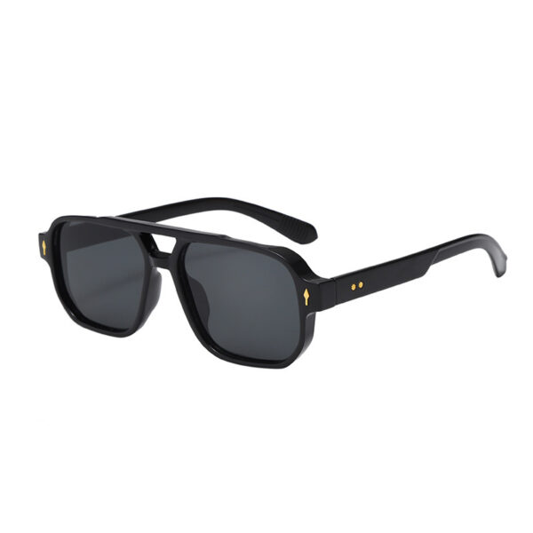 YJ078 Sunglasses Double Beam Frame Pilot Retro Leisure Style - 图片 3