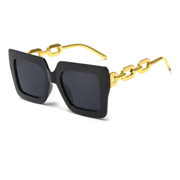 YJ080 Sunglasses Fashionable Large Frame Retro Style - 图片 3