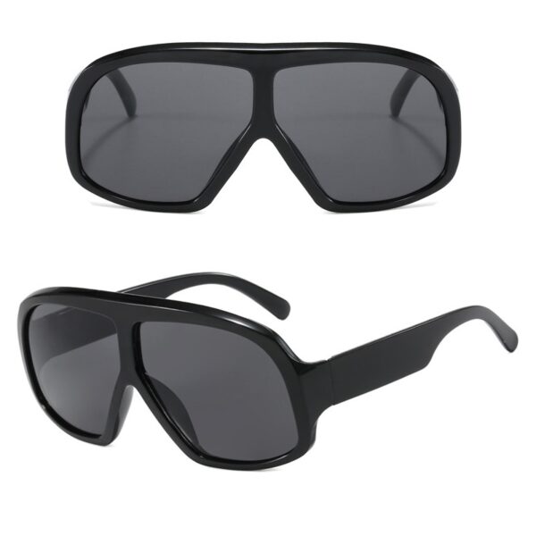 YJ083 Sunglasses Large Frame Integrated Lens Hip-hop Style - 图片 4