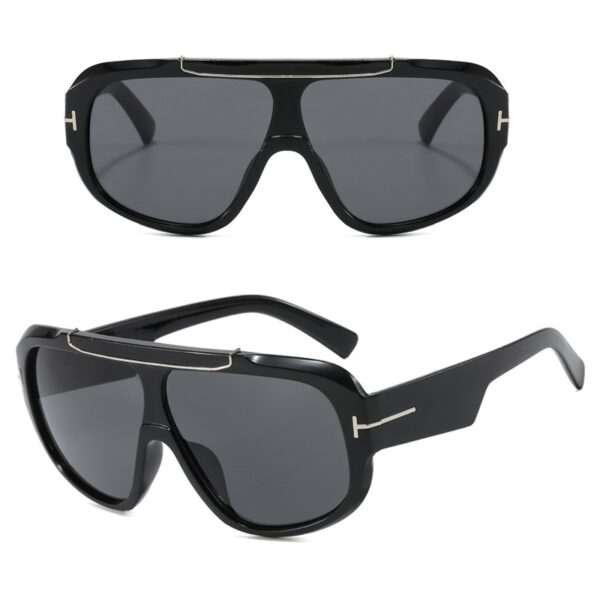YJ084 Sunglasses T-shaped Decorative Integrated Lens Pilot - 图片 4