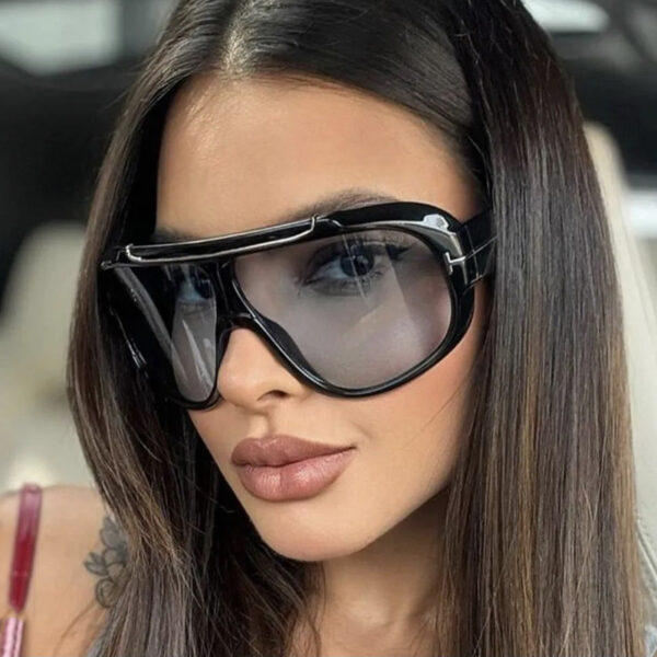 YJ084 Sunglasses T-shaped Decorative Integrated Lens Pilot - 图片 2