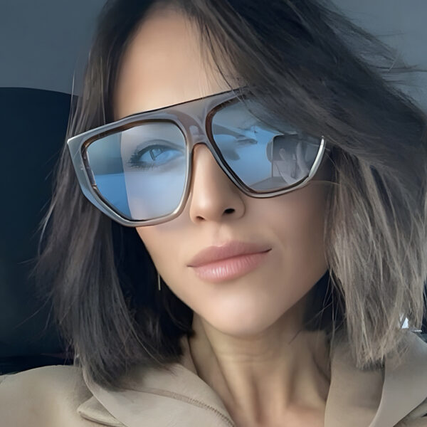 YJ085 Sunglasses Trendy Square Large Frame for Man and Women