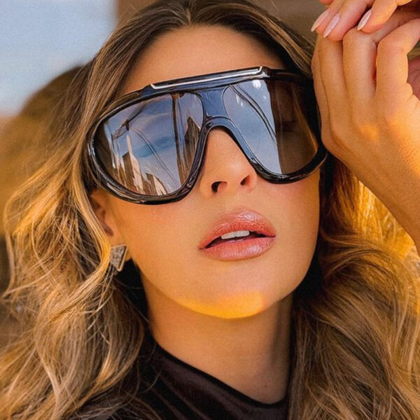 YJ084 Sunglasses T-shaped Decorative Integrated Lens Pilot