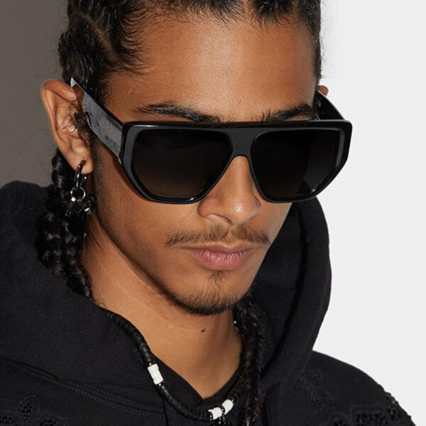 YJ085 Sunglasses Trendy Square Large Frame for Man and Women - 图片 2